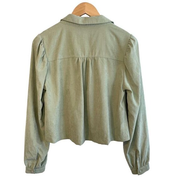 Kendall + Kyle Faux Suede Crop Shacket - Picture 4 of 7